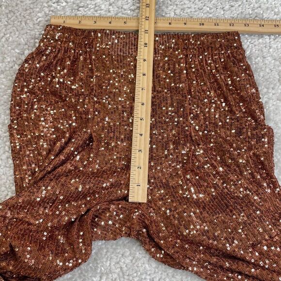Free People Morelia Metallic Bronze Sequin Jogger XS - Picture 10 of 13